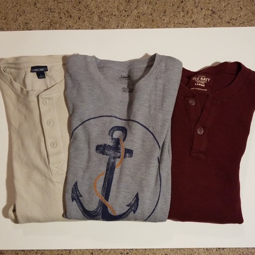 Bundle of 3 Thermal Shirts.  Size Large